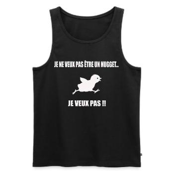 Nugget Cadeau Humour Personnalisé - Débardeur bio Premium Homme - noir - Devant - Michal (187cm)