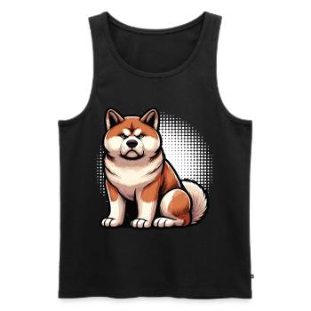 Akita Akita propriétaire Akitas Akita amoureux Akitafan - Débardeur bio Premium Homme - noir - Devant - Michal (187cm)