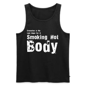 Smoking Hot Body Typography - Men's Premium Organic Tank Top - black - Front - Michal (187cm)