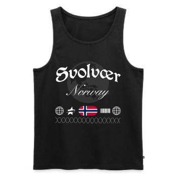 Souvenir de voyage Svolvær Norway Streetwear - Débardeur bio Premium Homme - noir - Devant - Michal (187cm)