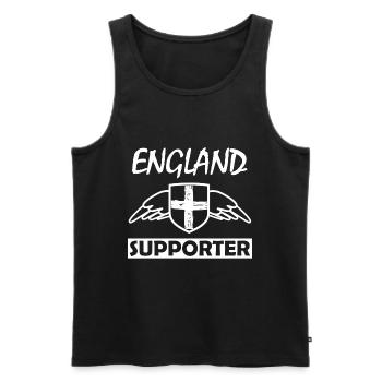 England Unterstützer mit Flügeln - Männer Premium Bio Tank Top - Schwarz - Vorne - Michal (187cm)