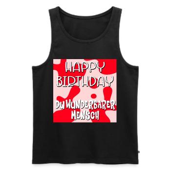 Geburtstag Wunderbarer Mensch - Männer Premium Bio Tank Top - Schwarz - Vorne - Michal (187cm)