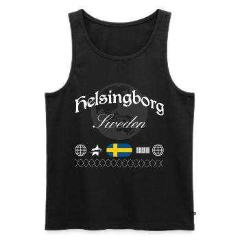 Helsingborg Schweden Streetwear Reise Souvenir - Männer Premium Bio Tank Top - Schwarz - Vorne - Michal (187cm)