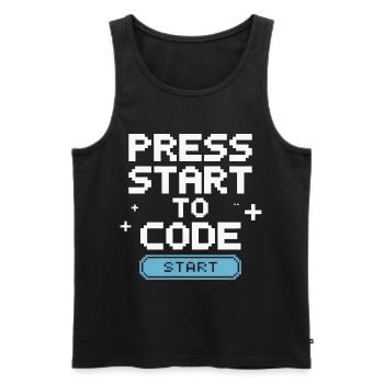 Programmers – Coding Developers & Computer Scientists - Men's Premium Organic Tank Top - black - Front - Michal (187cm)
