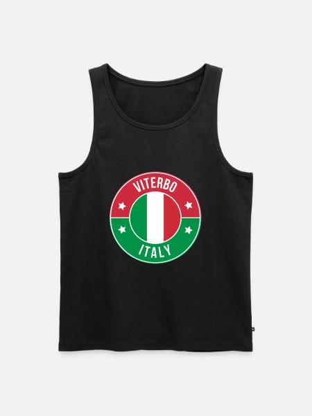 Viterbo Italien Abzeichenkreis - Männer Premium Bio Tank Top - Schwarz