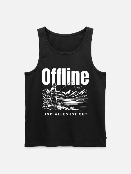 Offline Genuss - Männer Premium Bio Tank Top - Schwarz