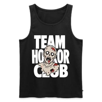 Team Horror Club Blood Zombie - Men's Premium Organic Tank Top - black - Front - Michal (187cm)
