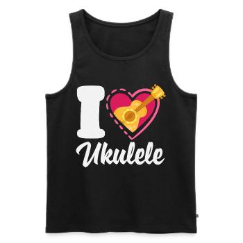 Lustiges Ukulele Designs Und Sprüche - Männer Premium Bio Tank Top - Schwarz - Vorne - Michal (187cm)