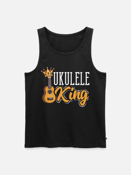 Funny Ukulele Designs and Sayings - Men's Premium Organic Tank Top - black