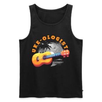 Lustiges Ukulele Designs Und Sprüche - Männer Premium Bio Tank Top - Schwarz - Vorne - Michal (187cm)