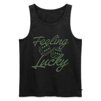 Scénario de Healing Dice - Débardeur bio Premium Homme - noir - Devant - Michal (187cm)