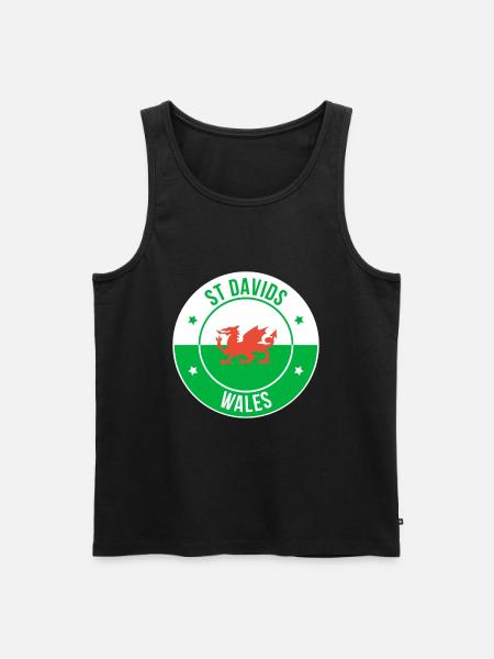 St Davids walisisches Drachenemblem - Männer Premium Bio Tank Top - Schwarz