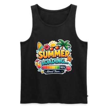 Summer Loading Vacation Incoming T-Shirt - Men's Premium Organic Tank Top - black - Front - Michal (187cm)