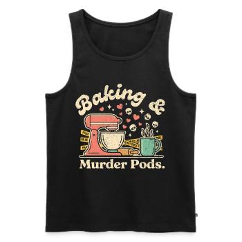 Baking and Murder - Men's Premium Organic Tank Top - black - Front - Michal (187cm)