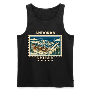 Andorra Soldeu Vintage Reisemarke - Männer Premium Bio Tank Top - Schwarz - Vorne - Michal (187cm)