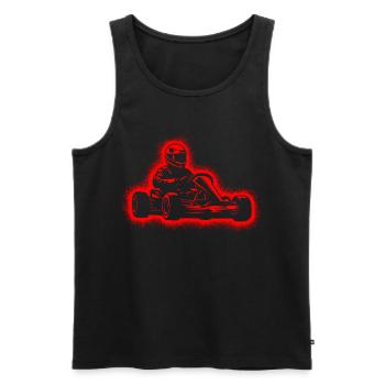 Go-Kart Motorsport Racing Driver Men Boys Go-Kart - Men's Premium Organic Tank Top - black - Front - Michal (187cm)