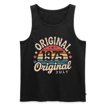 Original July 1975 Retro Vintage Birthday - Men's Premium Organic Tank Top - black - Front - Michal (187cm)