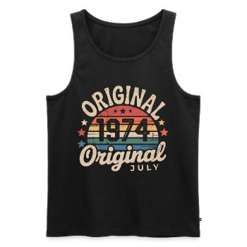 Original July 1974 Retro Vintage Birthday - Men's Premium Organic Tank Top - black - Front - Michal (187cm)