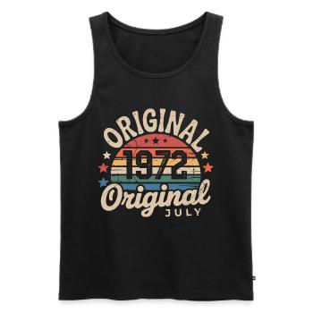 Original Juillet 1972 Anniversaire Vintage Retro - Débardeur bio Premium Homme - noir - Devant - Michal (187cm)