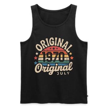 Original July 1970 Retro Vintage Birthday - Men's Premium Organic Tank Top - black - Front - Michal (187cm)