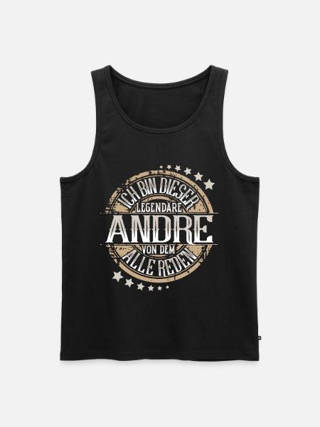Andre - Männer Premium Bio Tank Top - Schwarz
