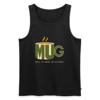 MUG – Plein de bonnes intentions - Débardeur bio Premium Homme - noir - Devant - Michal (187cm)