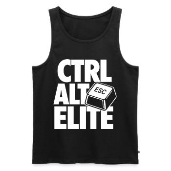 Ctrl Alt Elite Programmer - Débardeur bio Premium Homme - noir - Devant - Michal (187cm)