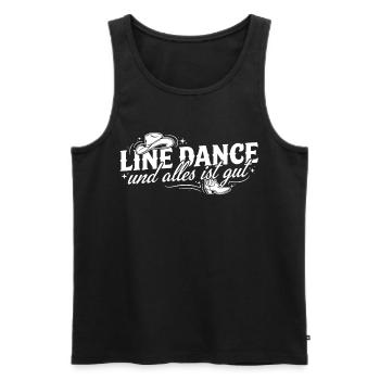 Line Dance Alles Ist Gut - Männer Premium Bio Tank Top - Schwarz - Vorne - Michal (187cm)