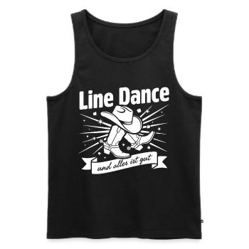Line Dance Cowboy Boots - Männer Premium Bio Tank Top - Schwarz - Vorne - Michal (187cm)