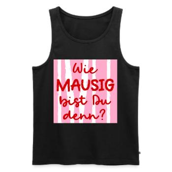 Freundschaft Maus Freundin - Männer Premium Bio Tank Top - Schwarz - Vorne - Michal (187cm)