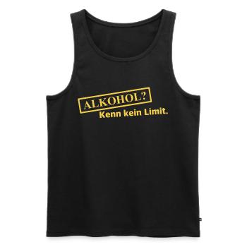 Alkohol? Kenn kein Limit - Männer Premium Bio Tank Top - Schwarz - Vorne - Michal (187cm)