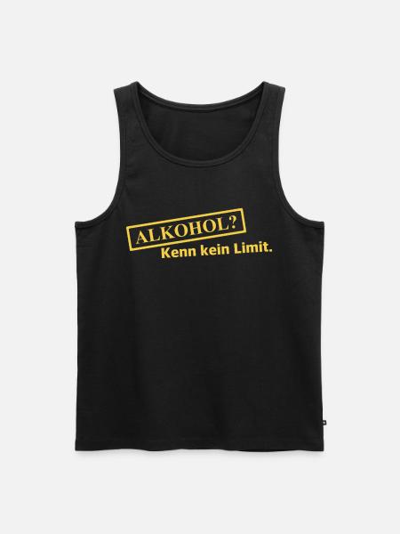 Alkohol? Kenn kein Limit - Männer Premium Bio Tank Top - Schwarz