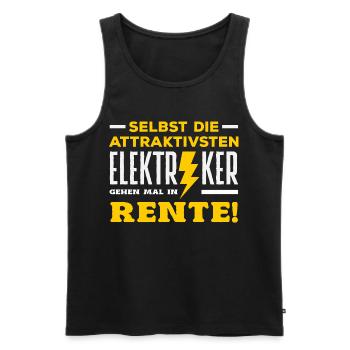 Elektriker Gehen In Rente - Männer Premium Bio Tank Top - Schwarz - Vorne - Michal (187cm)