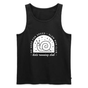 Kids run club children running group - Men's Premium Organic Tank Top - black - Front - Michal (187cm)