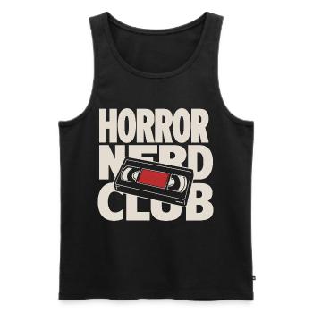 Club de nerds d’horreur VHS - Débardeur bio Premium Homme - noir - Devant - Michal (187cm)
