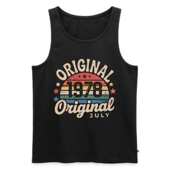 Original July 1978 Retro Vintage Birthday - Men's Premium Organic Tank Top - black - Front - Michal (187cm)