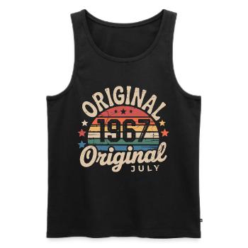 Original July 1967 Retro Vintage Birthday - Men's Premium Organic Tank Top - black - Front - Michal (187cm)
