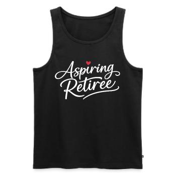 Aspirant retraité - Débardeur bio Premium Homme - noir - Devant - Michal (187cm)