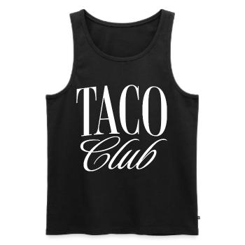 Taco Club - Débardeur bio Premium Homme - noir - Devant - Michal (187cm)