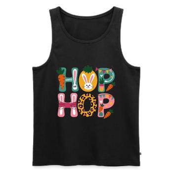 Hip Hop Le jour de Pâques - Débardeur bio Premium Homme - noir - Devant - Michal (187cm)