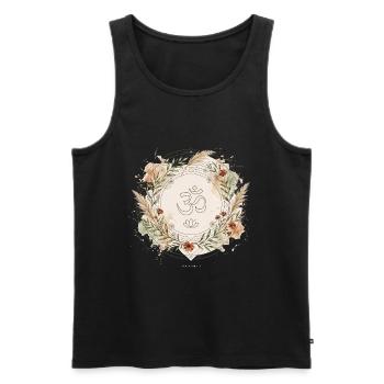 Om Lotus Mandala Yoga Boho Zen - Débardeur bio Premium Homme - noir - Devant - Michal (187cm)