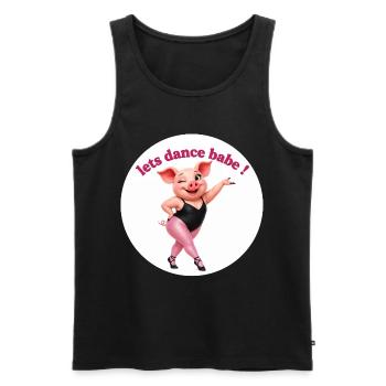 Dansons Babe Cochon Danse Figure - Débardeur bio Premium Homme - noir - Devant - Michal (187cm)