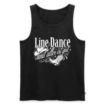 Amour de la danse en ligne - Débardeur bio Premium Homme - noir - Devant - Michal (187cm)