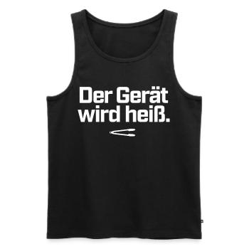 Der Gerät wird heiß BBQ Grillzange Grillmeister - Männer Premium Bio Tank Top - Schwarz - Vorne - Michal (187cm)