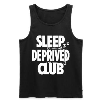 Club des Privés de Sommeil - Débardeur bio Premium Homme - noir - Devant - Michal (187cm)