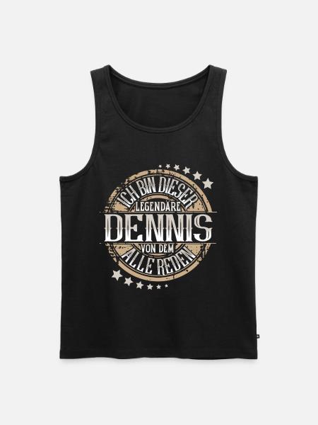 Dennis - Männer Premium Bio Tank Top - Schwarz