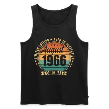 August 1966 Anniversary Limited Edition Vintage - Men's Premium Organic Tank Top - black - Front - Michal (187cm)