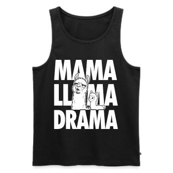 Drame Mama Llama – Motif familial drôle - Débardeur bio Premium Homme - noir - Devant - Michal (187cm)