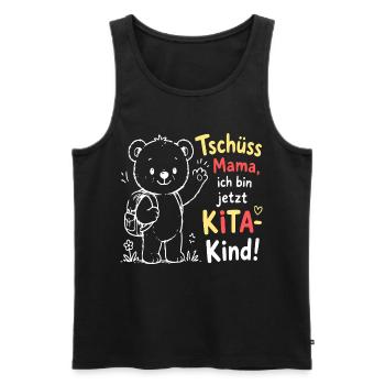 Kita Kind Abschied mit Mama - Männer Premium Bio Tank Top - Schwarz - Vorne - Michal (187cm)