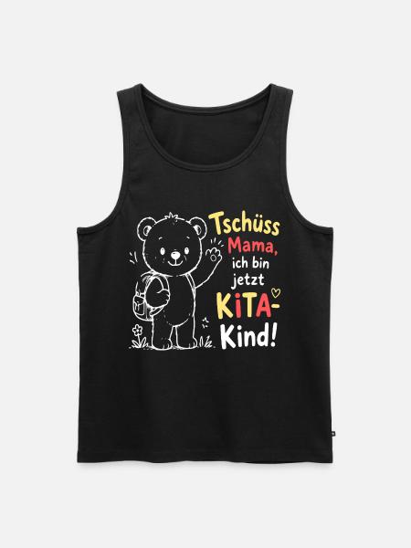 Kita Kind Abschied mit Mama - Männer Premium Bio Tank Top - Schwarz